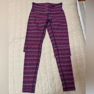 Lululemon Striped Purple Leggings